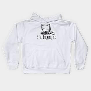 Coder shirt sad computer Kids Hoodie